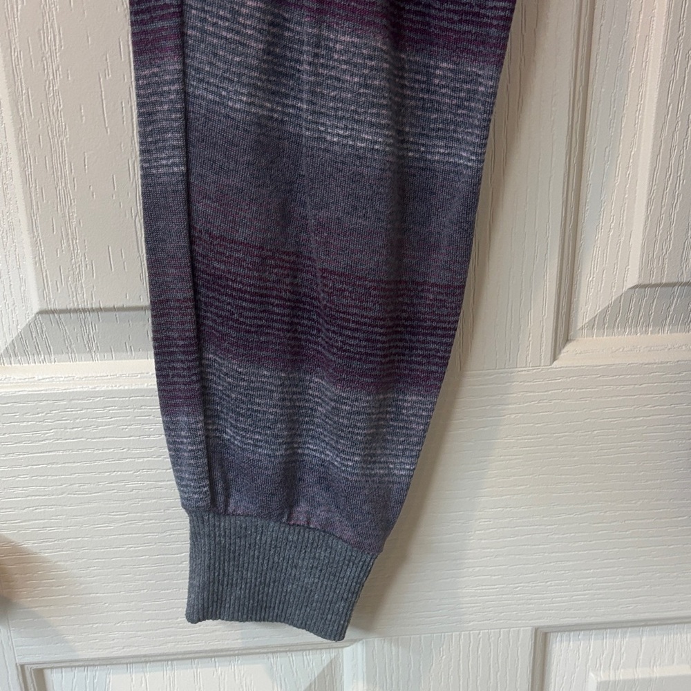 Striped Gray and Purple Jogger Pants - Picture 4 of 7